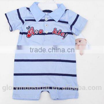 Cartoon Design Striped Baby Jumpsuit Patterns photo-2
