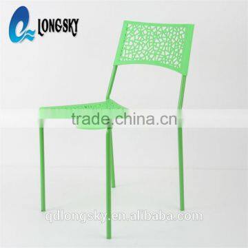 LS-4008 Cheap Outdoor Colourful Stacking Plastic Garden Chair Dining Chair Plastic Patio Chair photo-3