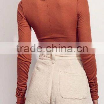 Runwaylover EY2372B 2017 Ladies Sexy Turtleneck Tight T-Shirts photo-2