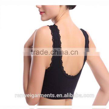 Gym Women Padded Sports Black Yoga Women Bra photo-3