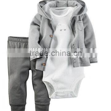 Baby Boys' 3 Piece Fleece Top and Pants Cute Baby Boy Sets 3 Pieces Suit photo-3