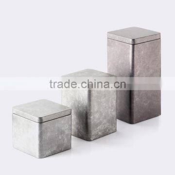 Factory Direct Sale Square Black Frosted Packing Metal Tea Tin Box General Packaging Tin Case Custom Wholesale photo-6