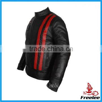 New style mens cafe racer jacket pu leather motorcycle jacket