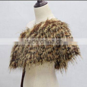 Factory direct Europe and the United States popular imitation fur peacock hair butterfly small shawl warm plus velvet single