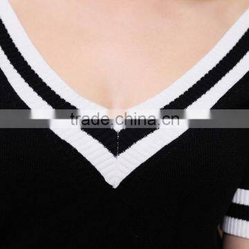 Deep v Neck Tight Spandex Clothes for Women photo-4