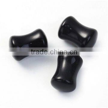 8mm Acrylic Ear Stretcher Expander Bobbin Black Body Piercing Ear Taper Expander photo-3
