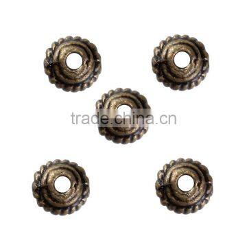 Zinc Based Alloy Spacer Beads Wheel Antique Bronze