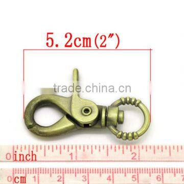 Cheap Antique Bronze Metal Swivel Keychain With Lobster Claw Clasp photo-2