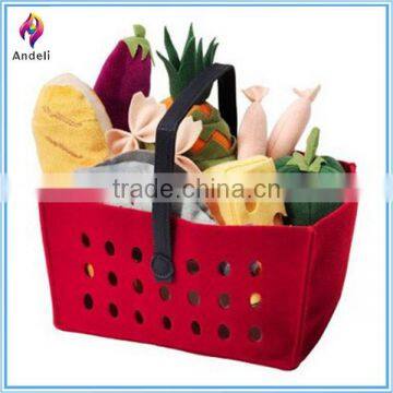 Felt empty gift basket,supermarket basket,kitchen basket price