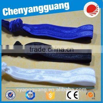 Shiny elastic ribbon for hair ties