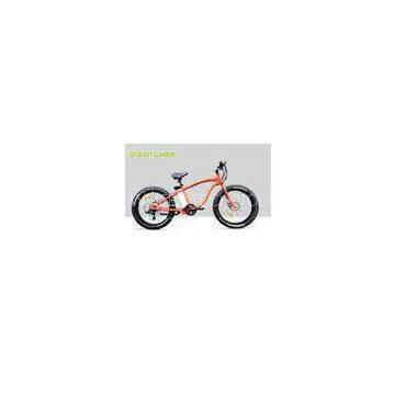 High Powered 48V 26 Inch Electric Beach Bike 750W Orange Aluminum Alloy 6061