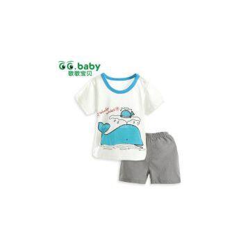 Fashion Short Sleeve Tshirt+Pants Summer Baby Suits Cotton Newborn Baby Boy Girl Clothes Sets Fits 0-18 M Infant Clothing Sets