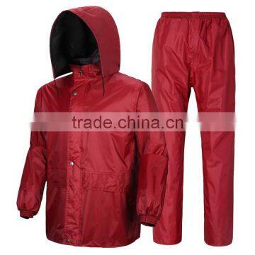 2016 2pcs suit Nylon Reversible Rain Coat for men