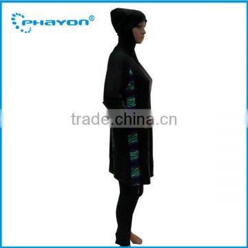 < OEM Service> Trendy Women Modest Swimwear Islamic Long Sleeve Tankini Swimming Swimsuit photo-3