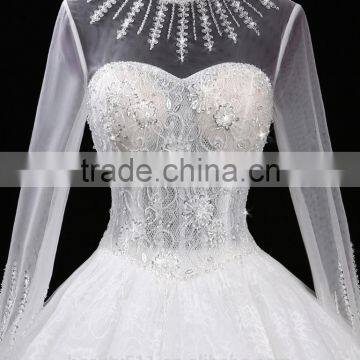 2017 Sweetheart Mermaid Lace Mermaid Color Wedding Dress Bridal for Bride High Neck Bridal Dress F11401 photo-2