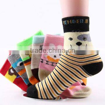 autumn&winter high quality 100%cotton cartoon cute child socks