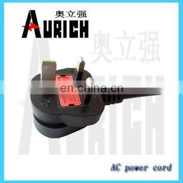 british rubber coated wire copper socket power cord with lamp socket adapter