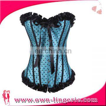 Satin and Jacquard Bodysuit Corset Strapless Corset With Shaper