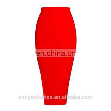 AMIGO 2017 New Design Red Midi Slit Bodycon Bandage Dress Tight Pencil Skirt for Working Women Wholesale photo-2