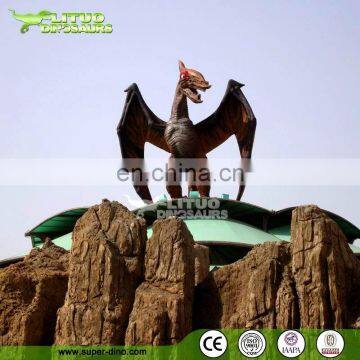 Display Silicon Rubber Animatronic Flying Dinosaur Model photo-3