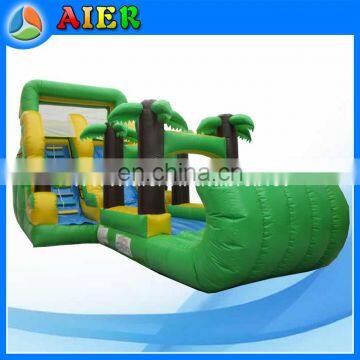 Commercial wet and dry inflatable slide