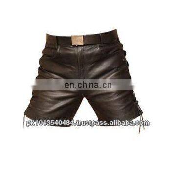 Men's leather short side laces