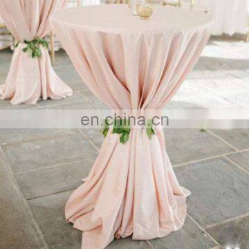 blush thick satin fabric african table cloth logo