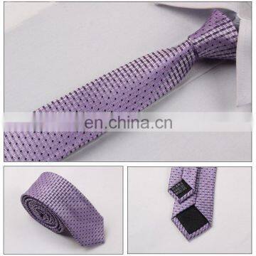 Silk Logo Skinny Striped Fashion Woven Necktie