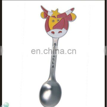 Custom Tourist Souvenir Collection Spain Bull Shape Metal Spoon