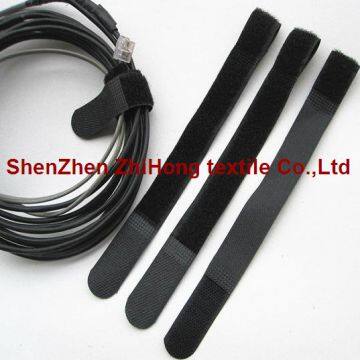 Material Black Metal Buckle Customized Elastic Soft Hook And Loop Fabric