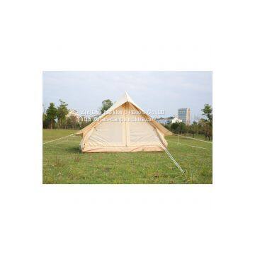Double Layer Fly Sheet Lodge Cottage Tent 2-4 Man Tents China Wall Tent Supplier Canvas Bell Tent photo-3