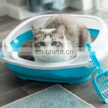 Detachable Large Space Semi-closed Cat Litter Tray Box Anti-splash Cat Sand Basin photo-4