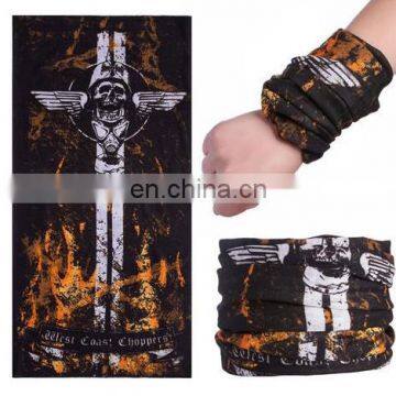 HQP-SY11 HongQiang Skeleton Skull Bandana Halloween Neck Half Face Silk Scarves Multifunctional Mask Shield Riding Hair Scarf photo-6