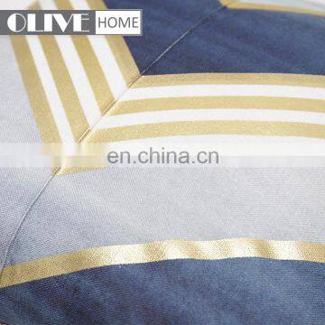 New Design Symmetric Striped Gold Stamping Geometric Print Cushion For Sofa photo-2