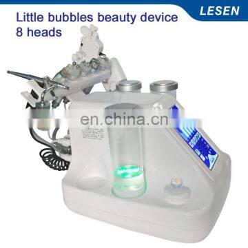 Portable 8 Heads Oxygen Jet Inject Rejuvenation Bubble Beauty Machine