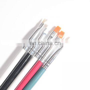 Transparent Acrylic Handle With Green Glitters Flat Nail Art Brush Pen photo-2