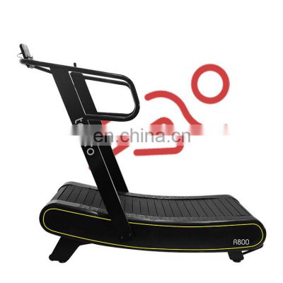 Air runner gym equipment from China exercise running machine for home and gym use Manual Mechanical curved treadmill