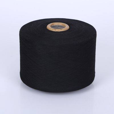 Ne6s/1 White /gray/black Dyed Open End Recycled Cotton Polyester Blended Yarn for Knitting Gloves photo-2