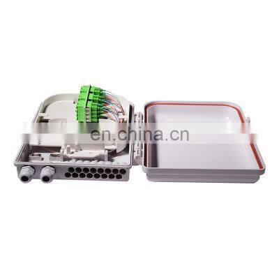 16 Port IP65 Wall mounted Optical Fiber Splitter Termination Box FTTH Drop Cable Distribution Box