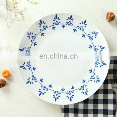 Jingdezhen Ceramic Tableware Set Household Blue and White Blue Color Western Steak Plate