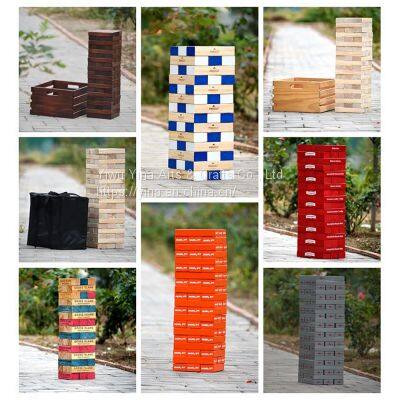 Customize Classic Giant Janga Wooden Blocks Tower Stacking Game, Tumbling Tower Lawn Game With Storage Bag photo-4