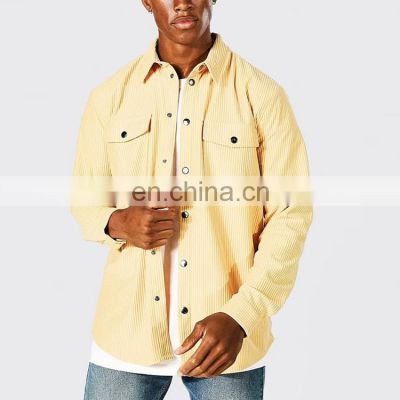 2022 Low moq Wholesales New Design Yihao custom logo design men's Spring Corduroy jacket for men