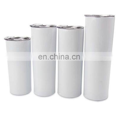 15 Oz 20 Oz 30 Oz Straight Double Wall Beer Coffee Stainless Steel DIY Sublimation Blank cup Skinny Tumbler