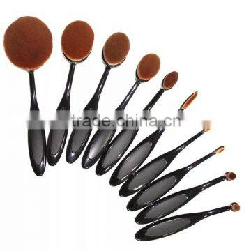 2016 New 10PCs/Set Toothbrush Eyebrow Eyeliner Lip Oval makeup brush