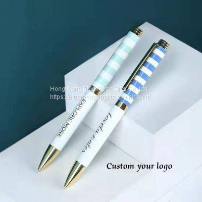 New Style High-end Metal Ballpoint Pen With Full Design Thermal Transfer Custom Logo Yiwu Pen photo-3
