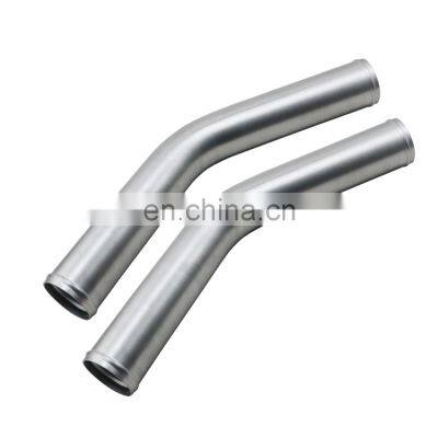 AUSO 2.5' 63mm Turbo Intercooler Pipe Chrome Aluminum Piping Pipe Tube+t-Clamps + Silicone Hoses Blue