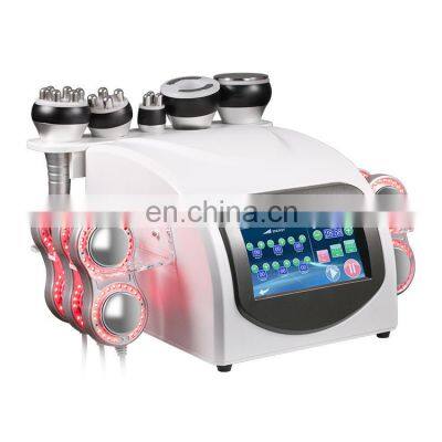 2022 new arrival ! 6 in 1 40k ultrasonic cavitation vacuum radio frequency laser 8 pads laser slimming machine for home use