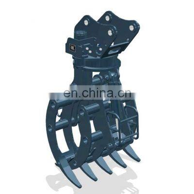 Excavator 360 Degree Hydraulic Rotating Grab Timber Grapple Hydraulic Mechanical Grabber photo-3