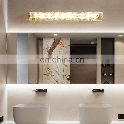 Nordic Minimalist Bedside Wall Lamp Luxury Full Copper Led Strip Lighting Bedroom Crystal Wall Lamp photo-3