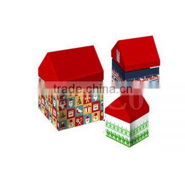 Custom made cheap creative fancy house shape gift box